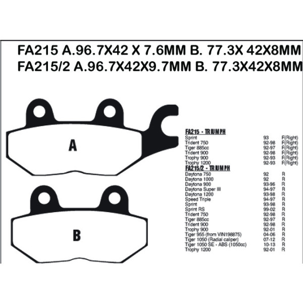 EBC EBC Brake Pads FA215/2